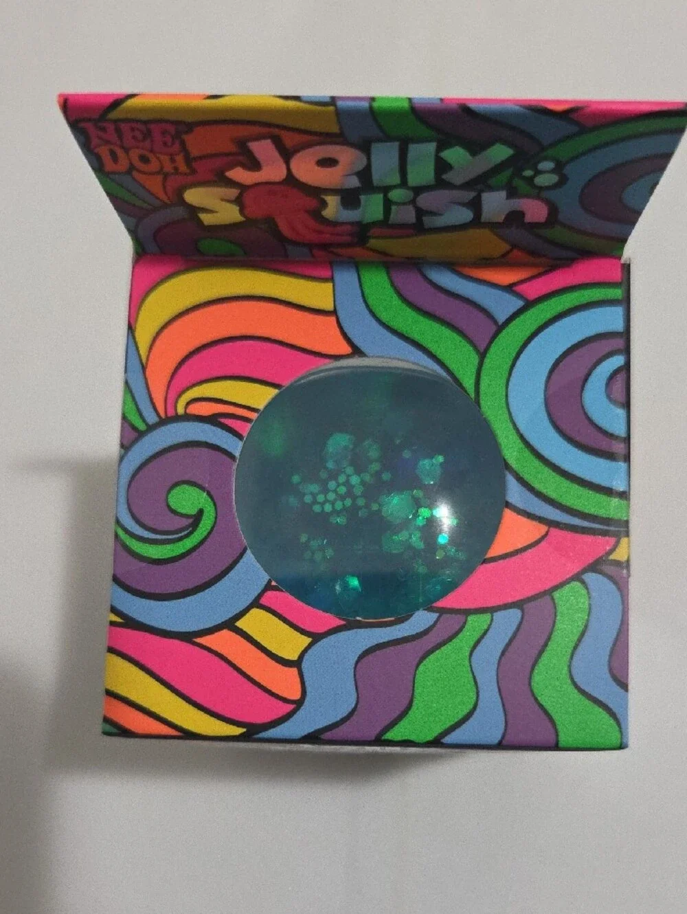 Needoh Jelly Squish Blue Jellyfish Squishy Toy-Authentic